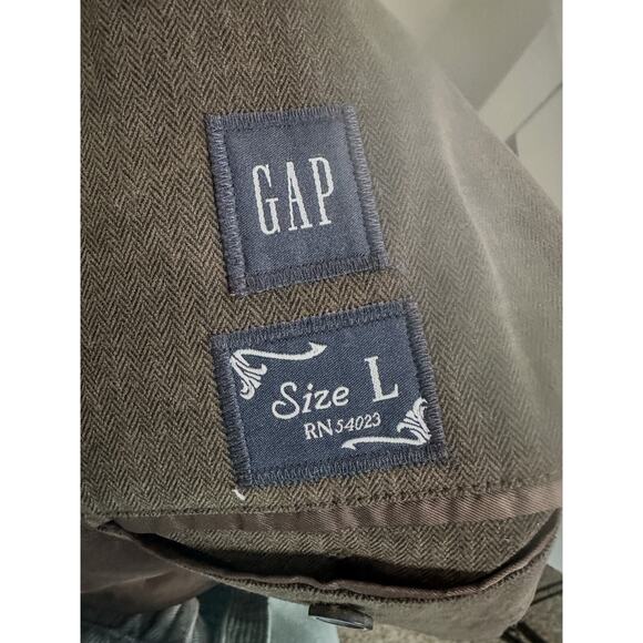Gap Mens Vintage Blazer Sport Coat Brown Soft Herringbone Large - Picture 5 of 7